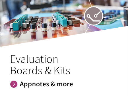 Promotion banner for Evaluation boards and kits
