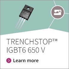The TRENCHSTOP™ IGBT6 family of discrete devices is optimized for motor drives up to 1 kW which need power electronics with the lowest losses and best thermal performance. Offering up to 20% lower losses, short circuit rating and a higher blocking voltage at 650 V, TRENCHSTOP™ IGBT6 is a key contributor to robust.