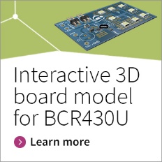 Infineon button interactive 3D model for BCR430U board