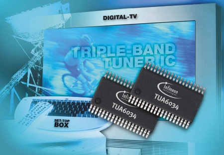 Infineon Introduces Industry?s First Single-Chip Triple-Band Tuner IC for Global Digital Terrestrial Broadcasting Standards