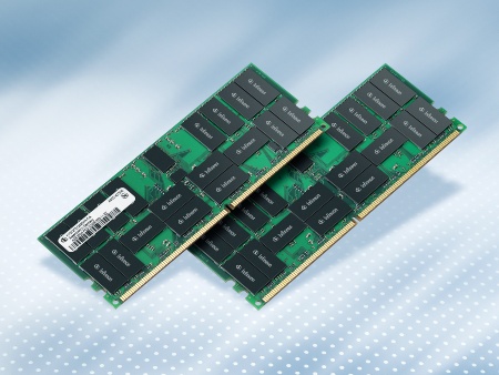 With a 4.1mm module thickness and 55mm height, the 8GB DDR2-400 Tall registered DIMMs are about 40 percent thinner than comparable solutions, hence outperforming customers` requirements for stacked solutions.
