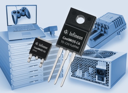 With the 600V CoolMOS™ C6 series, energy conversion applications such as PFC (Power Factor Correction) or PWM (Pulse Width Modulation) stages can be made significantly more energy efficient. The C6 technology offers ultra-low area specific on-resistance (for example, only 99mOhm in a TO-220 package), and reduced capacitive switching losses while offering easy control of the switching behavior as well as high body diode ruggedness.