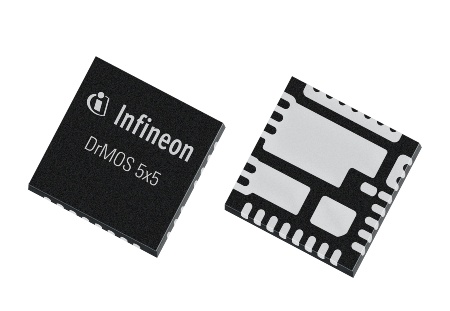 DrMOS 5x5 von Infineon ist eine integrierte Leistungsstufe für Hochleistungsanwendungen im Bereich der DC/DC-Spannungsregelung, das 5,0 x 5,0 x 5,0 mm3 Gehäuse umfasst Treiber und den OptiMOS(tm) 5 25 V MOSFET.