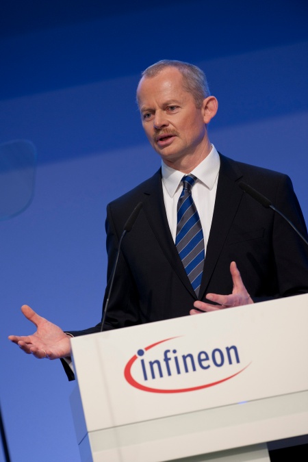 Peter Bauer, Chief Executive Officer of Infineon Technologies AG, at the Infineon Annual General Meeting on February 17, 2011 in Munich, Germany.