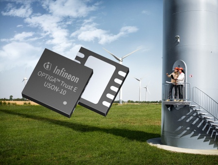 The new OPTIGA™ Trust E offers an easily implementable solution to protect manufacturers' valuable IP from being attacked, analyzed, copied and modified. This helps manufacturers of wind mills, for example, to avoid damage and warranty claims caused by unqualified service or fake parts.