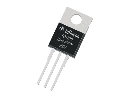 Infineon’s OptiMOS 300 V cuts energy losses by 50 percent in hard switching applications such as AC/DC converters. This allows for higher switching frequencies and, consequently, passive component and solution size reduction.