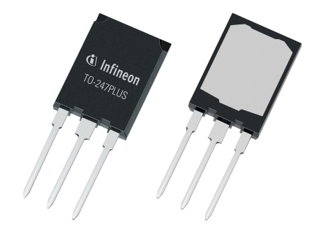 Infineon's new TO-247PLUS package enables up to 120A IGBT co-packed with a full rated diode in the same footprint and pin-out as JEDEC standard TO-247-3.
