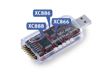 The USCALE kit offers access to the key features and to the hardware signals of each of the three 8-bit microcontrollers for extensive benchmarking and evaluation. 