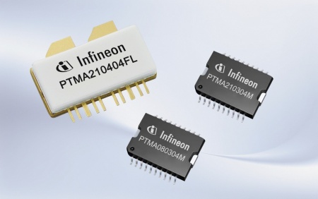The Infineon dual integrated LDMOS power amplifiers for wireless network base stations are incorporating two LDMOS amplifiers in a single package, providing two output power stages, making them ideal for Doherty-based amplifiers and for compact designs that benefit from reduced board space.