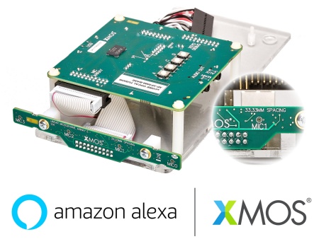 With Infineon XENSIV™ MEMS microphones: XMOS announces their new stereo-AEC far-field linear development kit for Amazon AVS