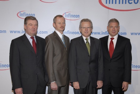 Peter Fischl, Peter Bauer, Dr. Wolfgang Ziebart, Prof. Dr. Hermann Eul (from left to right)