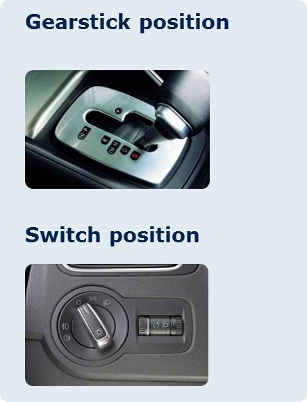Gearstick and switch postion