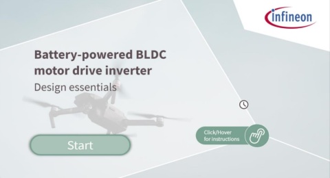 Battery-powered BLDC motor drive inverter