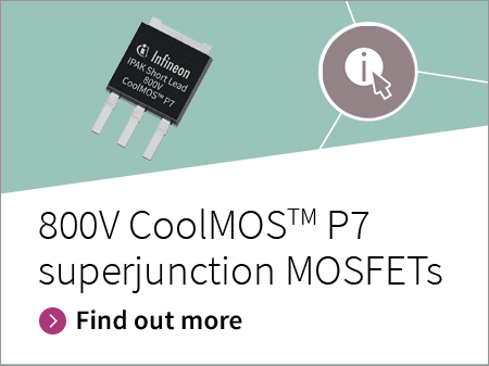 Infineon button CoolMOS P7 superjunction MOSFET