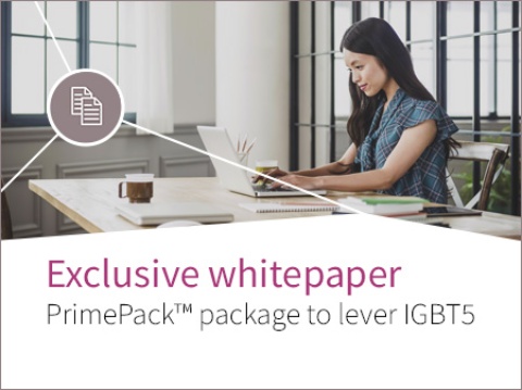 Banner for the Whitepaper New PrimePACK™ package to lever IGBT5