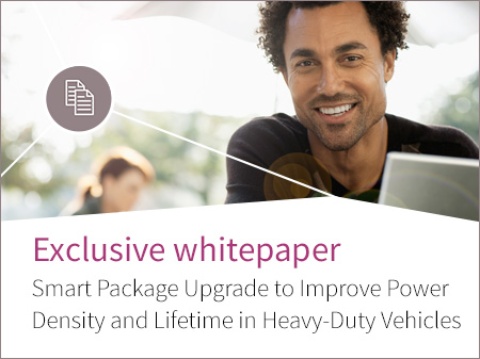 Banner for Whitepaper of Smart Package Upgrade to Improve Power Density and Lifetime in Heavy-Duty Vehicles