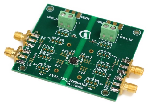 Image of Infineon's EVAL_ISO_2DIB0410F evaluation board