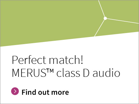 Infineon Button MERUS™ class D audio solutions
