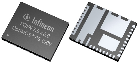 Infineon package picture OptiMOS™ PS 100V PQFN-36 7.5 mm x 6 mm