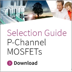 Infineon banner p-channel MOSFETs selection guide; p-channel products, product portfolio Infineon p-channel;
