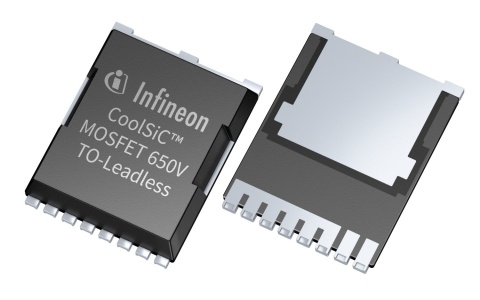 Image of Infineon's CoolSiC MOSFET 650V TO-Leadless HSOF-8-2 Combi