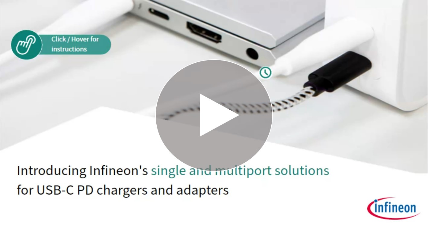 Image of Infineon's multiport solution for USB-C PD chargers and adapters training