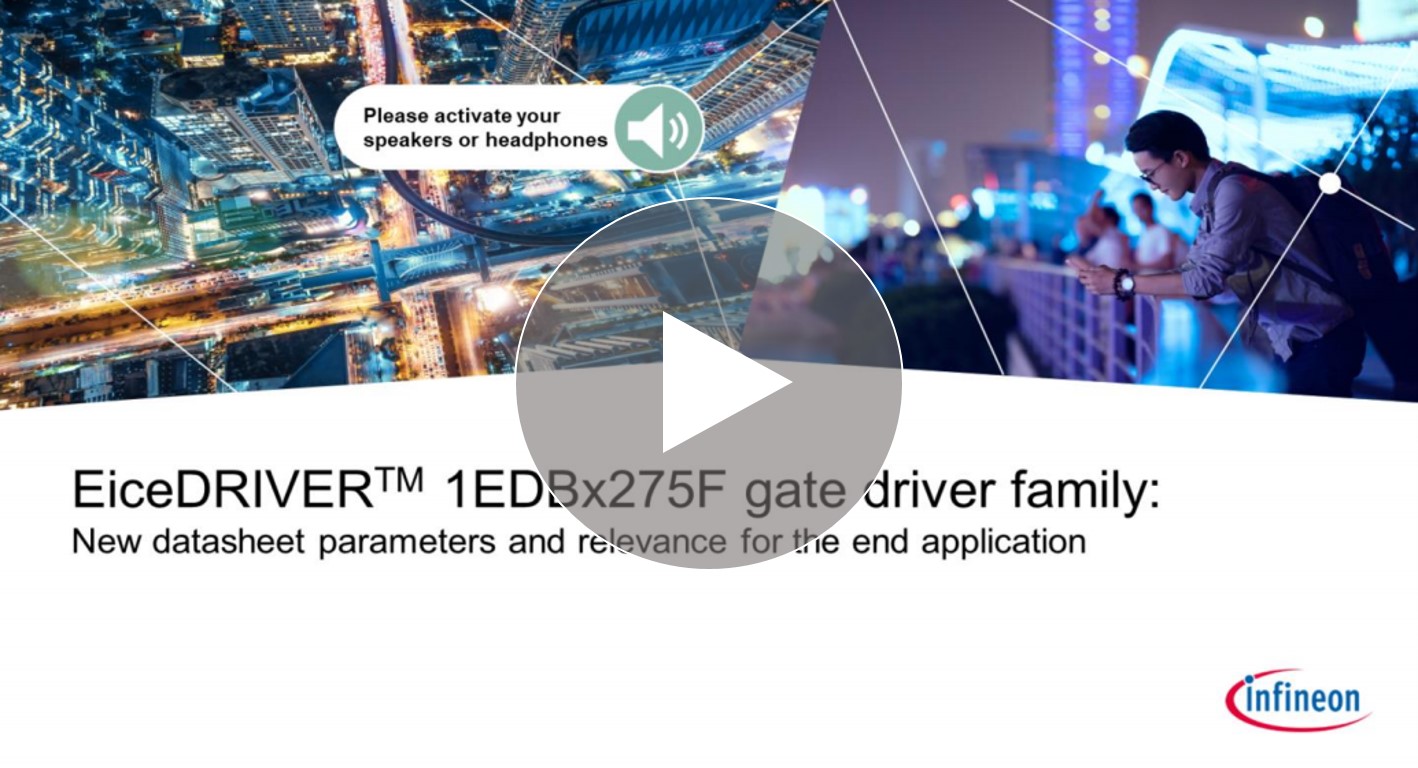 Infineon training EiceDRIVER™ 1EDB datasheet parameters

