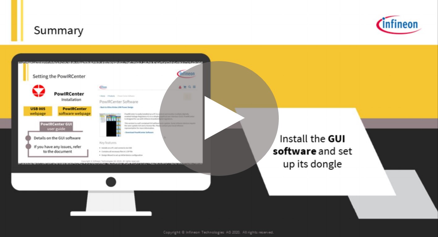 Infineon's eLearning Introduction to GUI for Gen 3 Voltage Mode digital POL products