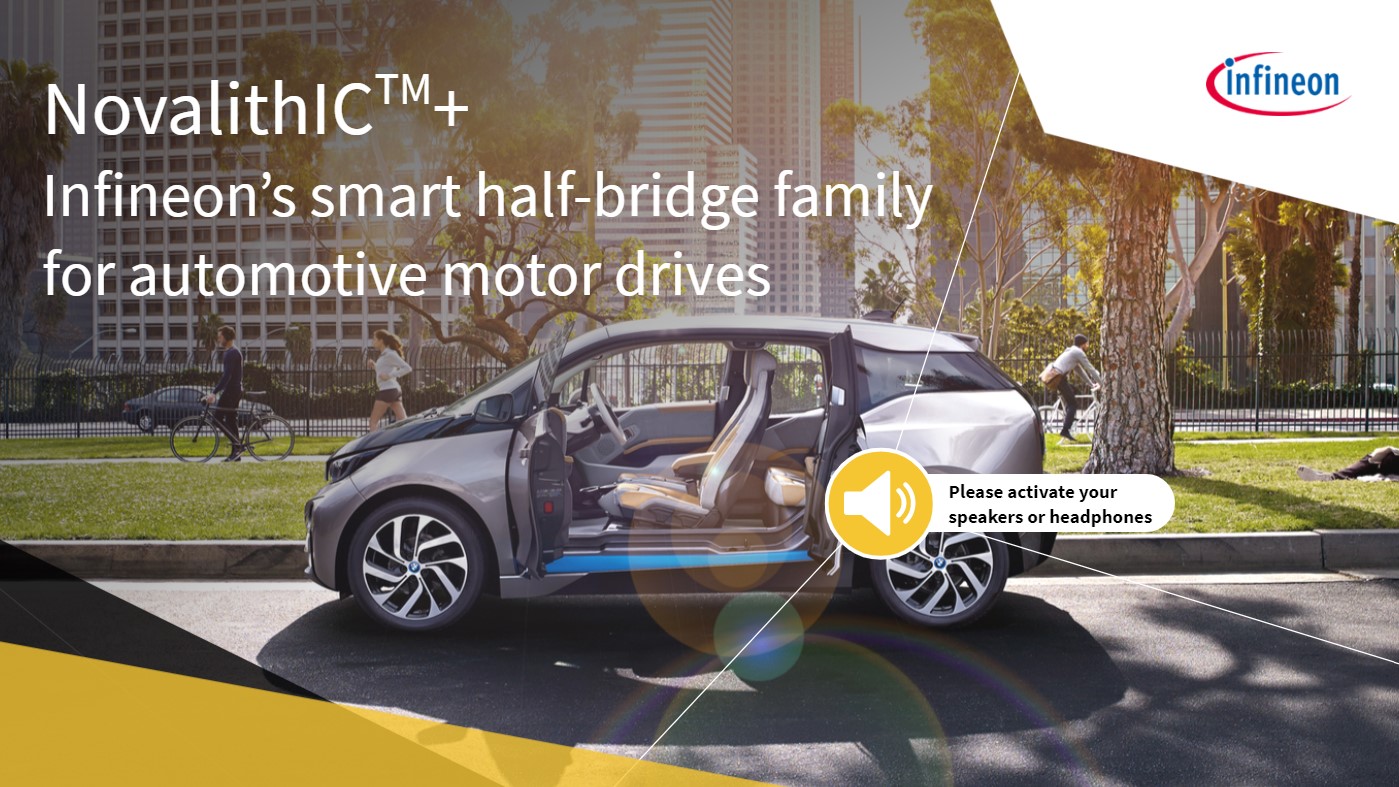 picture first slide of presentation "NovalithIC™  Infineon's smart half-bridge family for automotive motor drives"