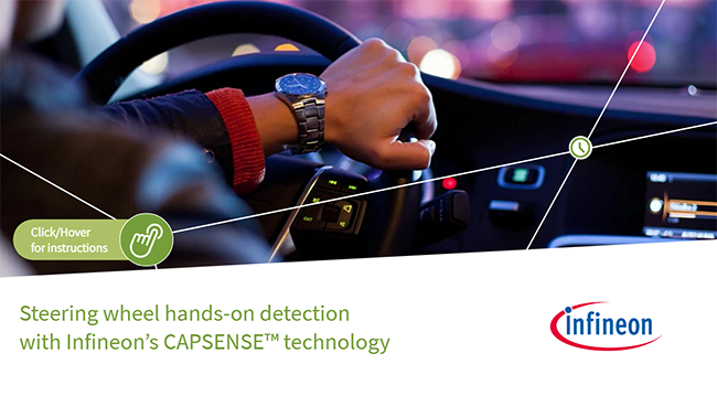 teaser image training Steering wheel hands-on detection with Infineon’s CAPSENSE™ technology
