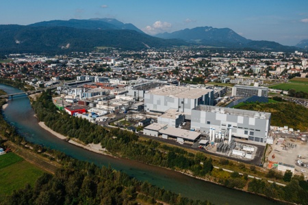 Die neue High-Tech-Chipfabrik für Leistungselektronik auf 300- Millimeter-Dünnwafer am Standort Villach