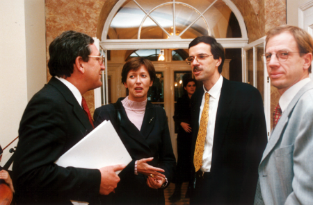 Monika Kircher, Wolfgang Pribyl and Reinhard Ploss (from left to right) as guests in Graz