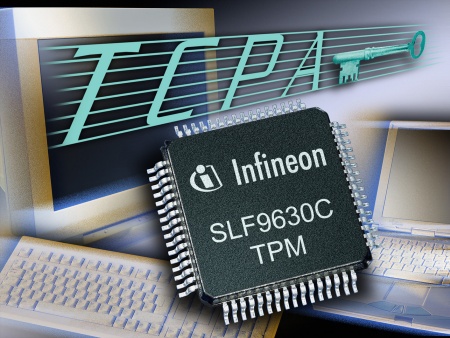 The SLF9630C Trusted Platform Module (TPM) of Infineon Technologies is used to assure authenticity, integrity and confidentiality in e-commerce transactions and Internet communications.