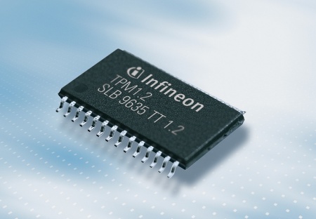 Infineon's Trusted Platform Module (TPM) security microcontroller supports the main specification 1.2 of the Trusted Computing Group (TCG). Its TPM security solution features a secure chip hardware, a complete suite of embedded security and TPM system management utilities as well as application software