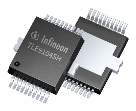 Der TLE9104SH von Infineon ist der erste intelligente vierkanalige Low-Side-Schalter für Ströme bis 5A in 12V-Applikationen. Er trägt zur Reduktion von CO2-Emissionen bei Automobilen mit Verbrennungsmotor bei.