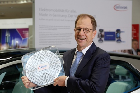 Dr. Reinhard Ploss, CEO Infineon Technologies AG, at the corporate both at the Annual General Meeting 2019.