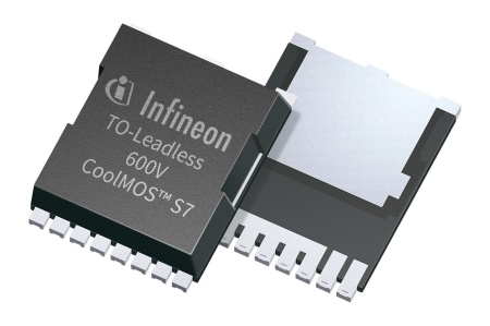 The newly launched 600 V CoolMOS™ S7 product family leads the way for power density and energy efficiency for applications where MOSFETs are switched at a low frequency.