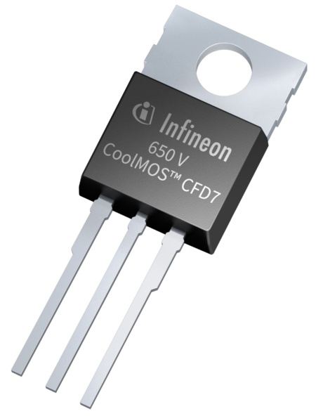 Thanks to the improved gate charge (Qg) and the fast switching performance, the 650 V CoolMOS™ CFD7 family increases efficiency over the whole load range. In the primarily targeted SMPS application, these MOSFETs provide outstanding light-load and improved full-load efficiency. Furthermore, the best-in-class RDS(on) enables customers to increase the power density level of SMPS at a competitive price.