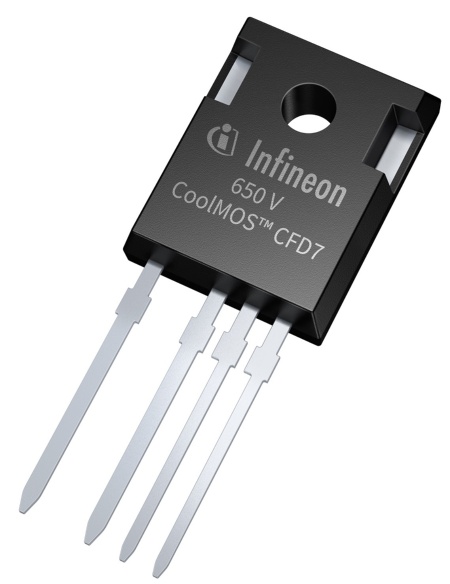 Thanks to the improved gate charge (Qg) and the fast switching performance, the 650 V CoolMOS™ CFD7 family increases efficiency over the whole load range. In the primarily targeted SMPS application, these MOSFETs provide outstanding light-load and improved full-load efficiency. Furthermore, the best-in-class RDS(on) enables customers to increase the power density level of SMPS at a competitive price.