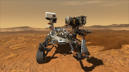 Im Flugcomputer, der Motorsteuerung, im Radar und Instrumentensatz für die Mission: Tausende von strahlungsgehärteten Komponenten von IR HiRel sichern einen zuverlässigen Betrieb des Mars Rovers Perseverance in der anspruchsvollen Weltraumumgebung (Mit freundlicher Genehmigung NASA/JPL-Caltech)