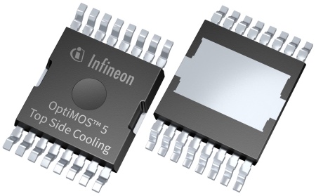 The TOLT package enables top-side cooling, which allows a power increase of more than 20 percent and reduces the necessary cooling effort on the board.