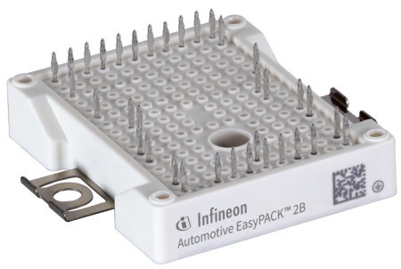 Infineon has sold more than 50 million EasyPACK™ modules with various chipsets for a wide range of industrial and automotive applications. With the introduction of the EDT2 (Electric Drive Train) technology in this package and full automotive qualification, Infineon is now expanding the application range of the module family to include traction inverters. An EDT2 chip ensures significantly lower losses than current products on the market and even outperforms Infineon's previous chip generation by 20 percent.