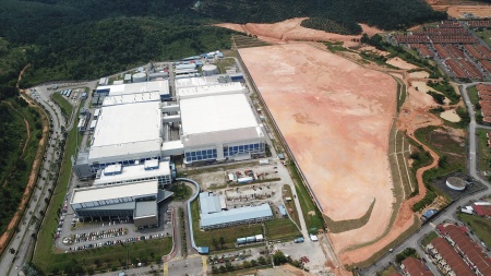 Luftaufnahme der Frontend-Fertigung von Infineon in Kulim, Malaysia 