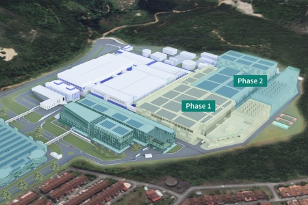 Darstellung des Fertigungsstandorts der Infineon Technologies AG in Kulim, Malaysia: Durch den deutlichen Ausbau – über die ursprünglich im Februar 2022 angekündigte Investition hinaus – wird das Unternehmen die weltweit größte 200-Millimeter-„SiC Power Fab“ errichten.