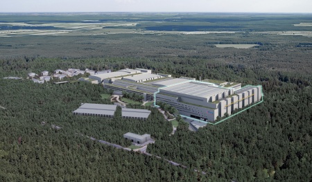 Rendering of Infineon’s Smart Power Fab in Dresden: The investment strengthens the manufacturing basis for semiconductors that drive decarbonization and digitalization.