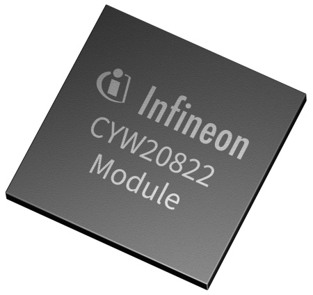 Das CYW20822-P4TAI040 von Infineon unterstützt das gesamte Spektrum an Bluetooth LE-LR-Anwendungsfällen