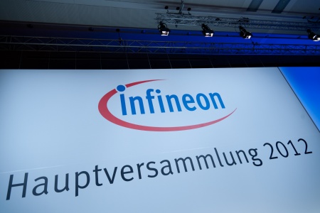 Annual General Meeting 2012 of Infineon Technologies AG at the ICM (Internationales Congress Center München) in Munich, Germany, on March 8, 2012.