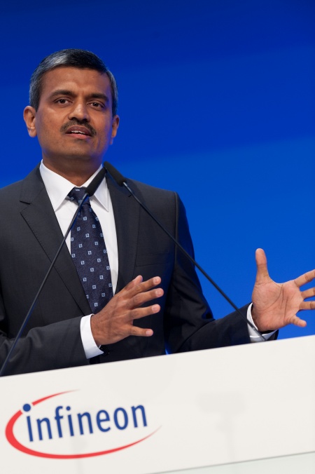 Arunjai Mittal, Member of the Management Board of the Infineon Technologies AG, responsible for Regions, Sales, Marketing, Strategy Development and M&A, at the Infineon Annual General Meeting 2012 in Munich, Germany, on March 8, 2012