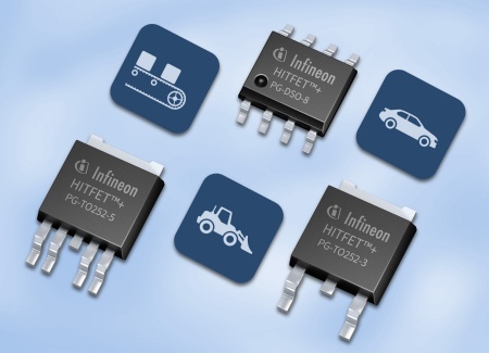 The Infineon HITFET™+ family of protected low-side switches replaces electromechanical relays in automotive and industrial applications. 