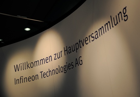 Annual General Meeting 2011 of Infineon Technologies AG at the ICM (Internationales Congress Center München) in Munich/Germany on February 17, 2011.